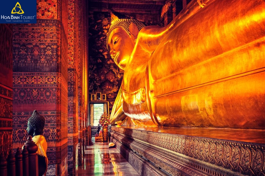 Kiệt tác tượng Phật nằm tại chùa Wat Pho Thái Lan