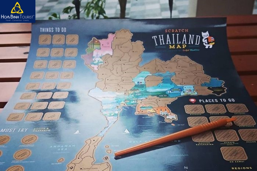 Bản đồ du lịch Thái Lan cung cấp các thông tin về các điểm đến hấp dẫn