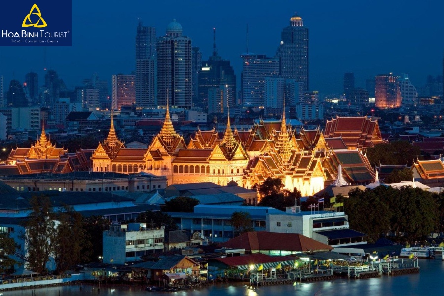 Thủ đô Bangkok Thái Lan về đêm
