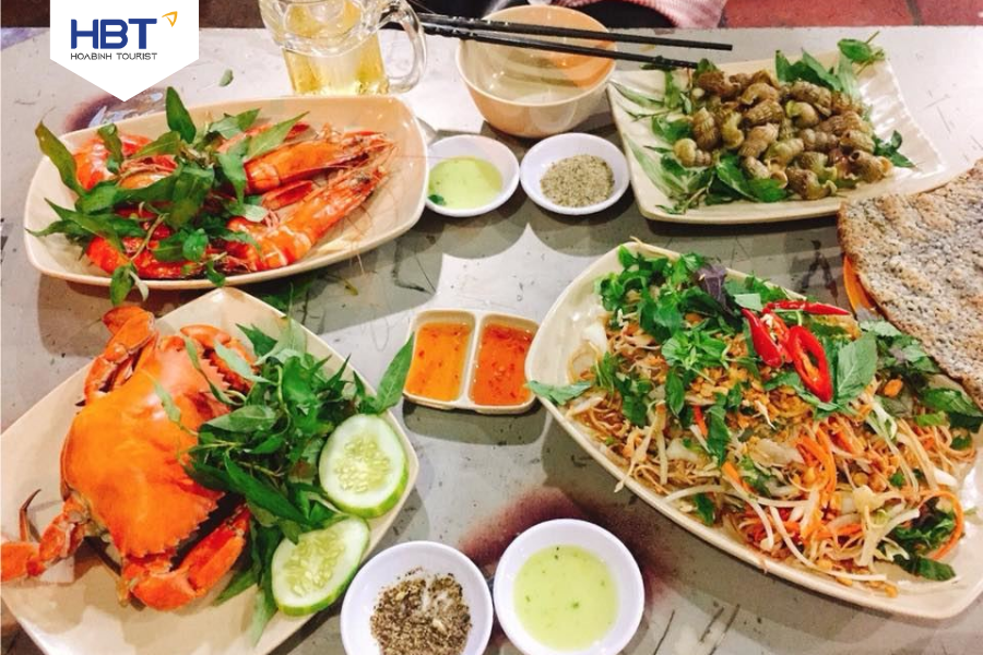 Rich seafood at Thanh Suong restaurant