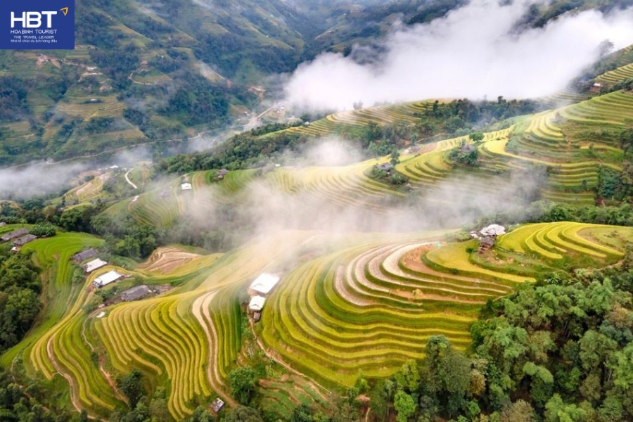 Kiệt tác ruộng bậc thang ở Hoàng Su Phì (Nguồn: Tổng cục Du lịch)