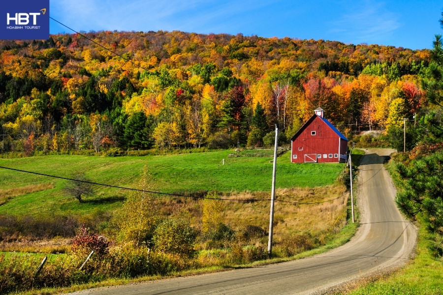 Cảnh mùa thu - Vermont - thiên đường lá mùa thu