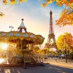 Cảnh mùa thu - Pháp - Paris dưới những hàng cây mùa lá vàng