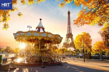 Cảnh mùa thu - Pháp - Paris dưới những hàng cây mùa lá vàng